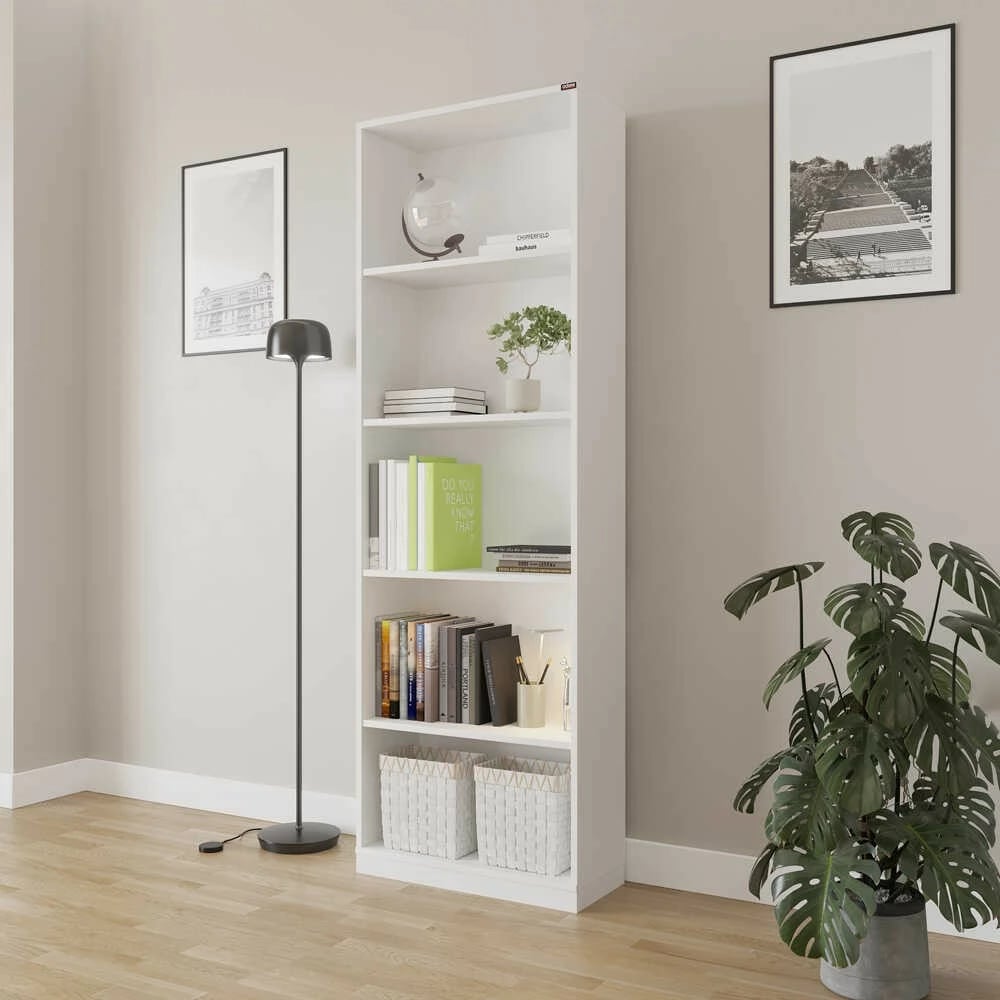 Raft librash Hanah Home, Ktp-350-Bb-1, i bardhë, 64x182x26 cm