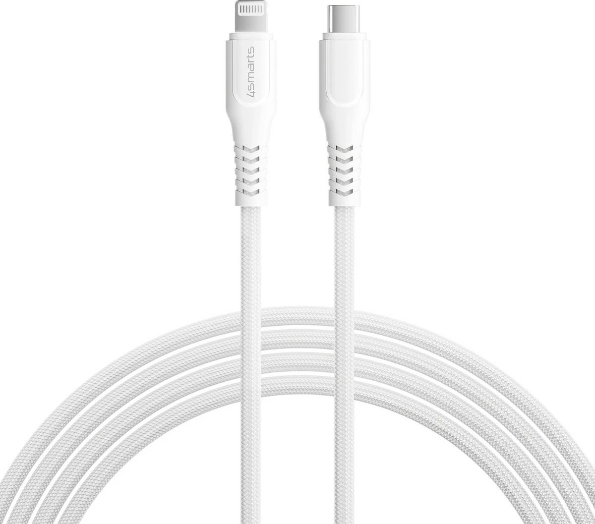 Kabllo USB-C në Lightning 4smarts 465592, 1.5 m, Silver, White