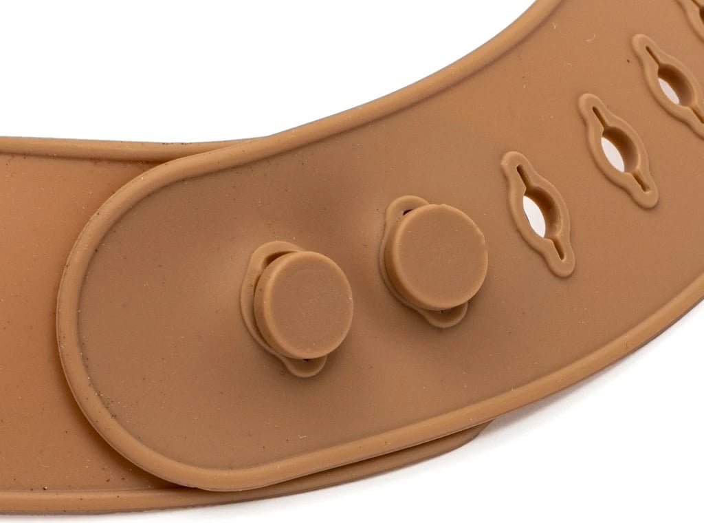 Babeta silikoni, New Baby, Trendy, 28x22 cm, BPA-free, kafe