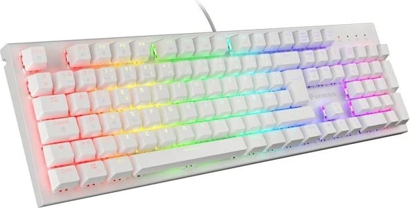 Tastierë gaming Genesis Thor 303 FR, mekanike, RGB, Brown Switch, e bardhë