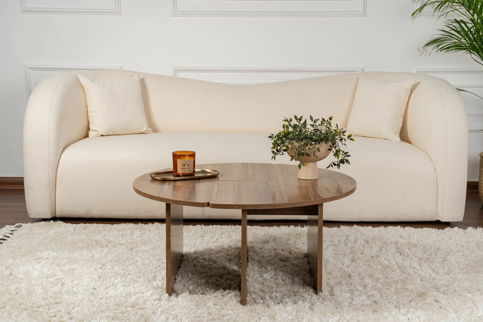 Tavolinë kafeje Nordure, Moira, ngjyrë arre