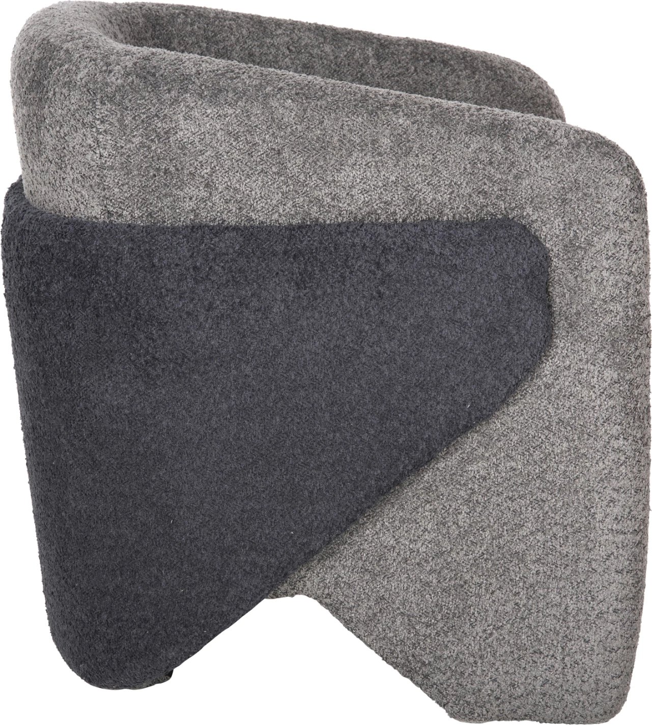 Karrige DOPER FH9590.01, pëlhurë boucle, gri-antracit blu, 68x72x76H cm