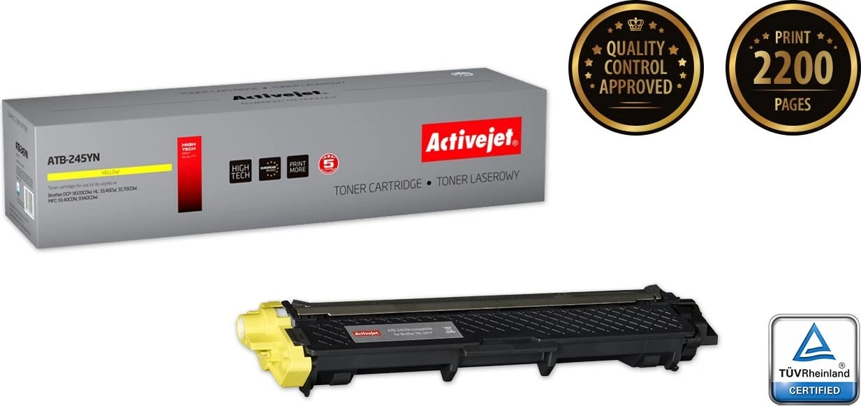 Toner zëvendësues Activejet ATB-245YN për printer Brother, i verdhë