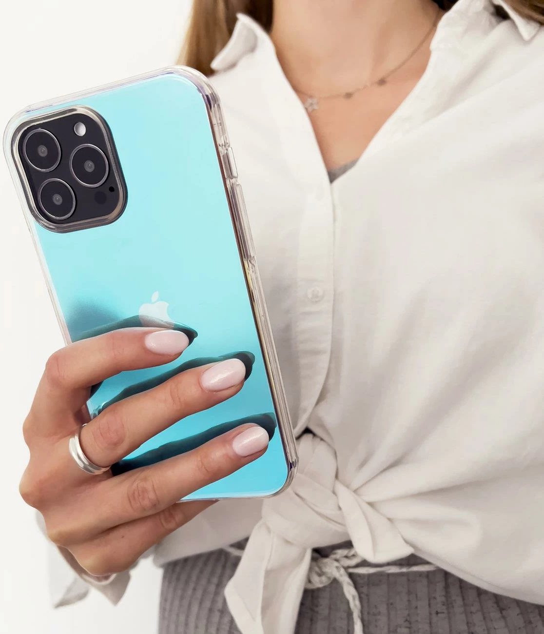 Mbështjellës Hurtel Aurora Case për iPhone 12, TPU, Blu