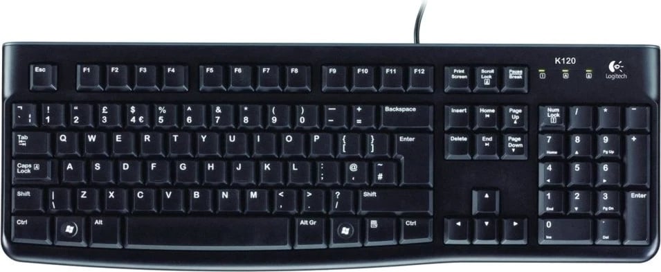 Tastierë Logitech, modeli K120, e zezë