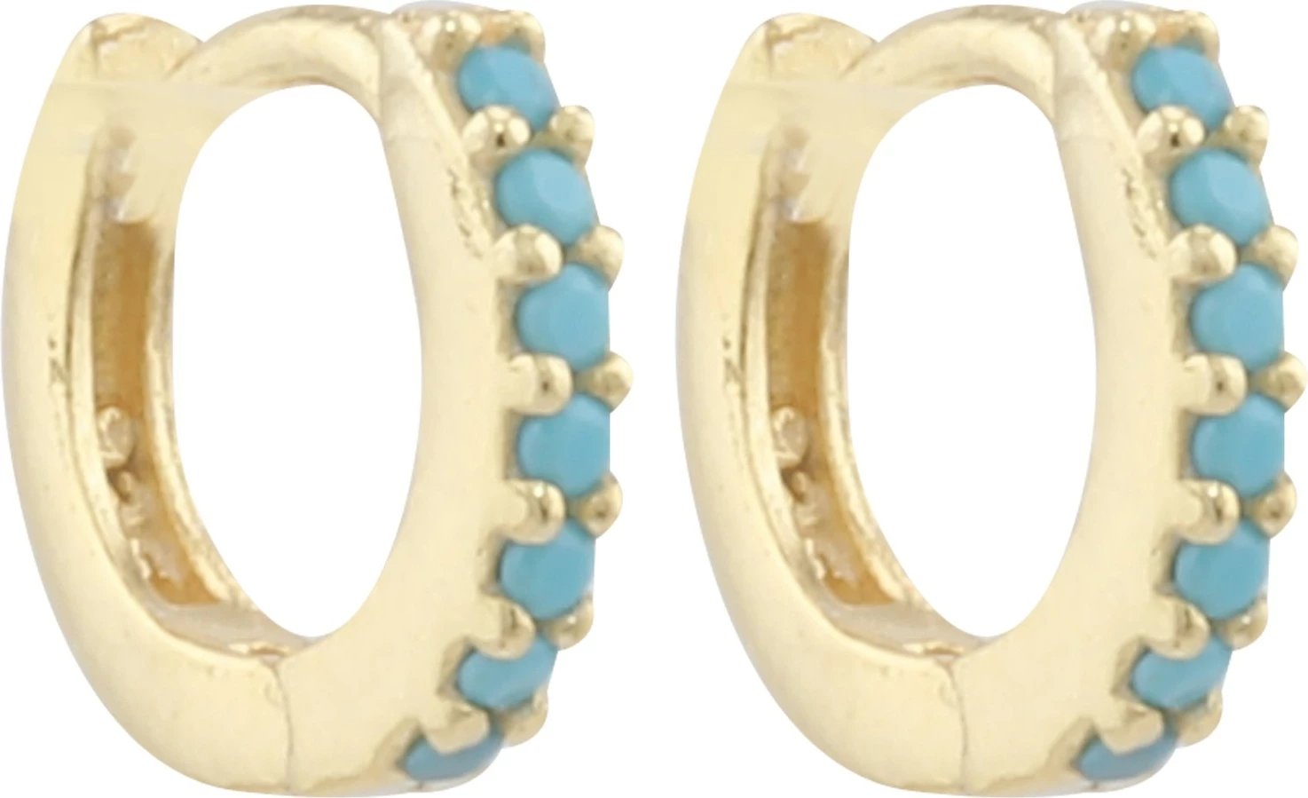 Vathë argjendi Jumeon, ngjyrë ari dhe tyrkiz, 9mm, 11737G