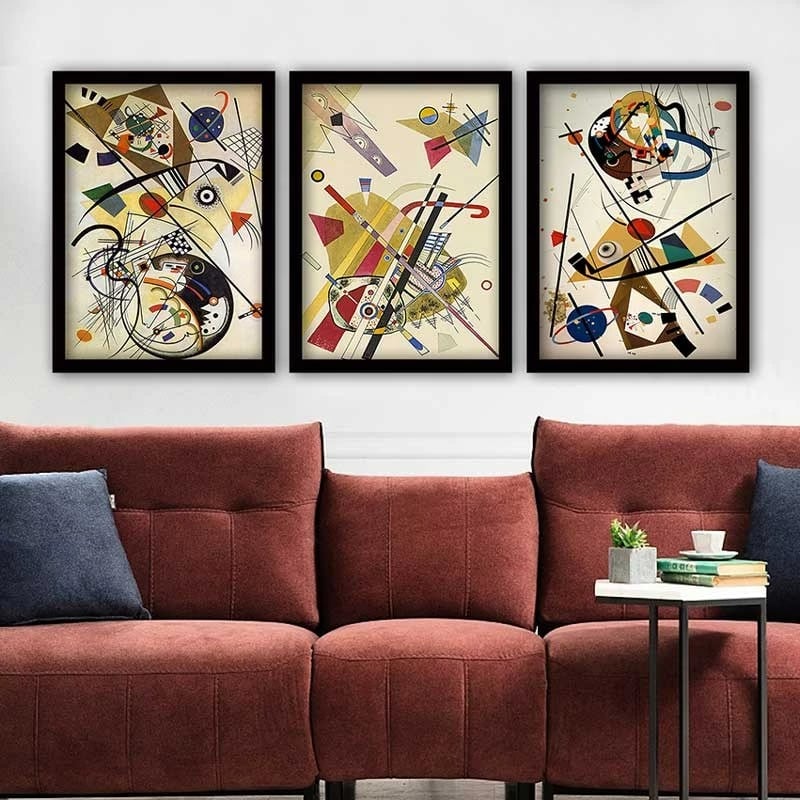 Pikturë dekorative me kornizë (3 copë), Wallity, 3SC_UN2962870_3545