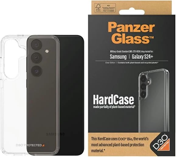 Mbështjellës PanzerGlass HardCase për Samsung Galaxy S24+, transparent