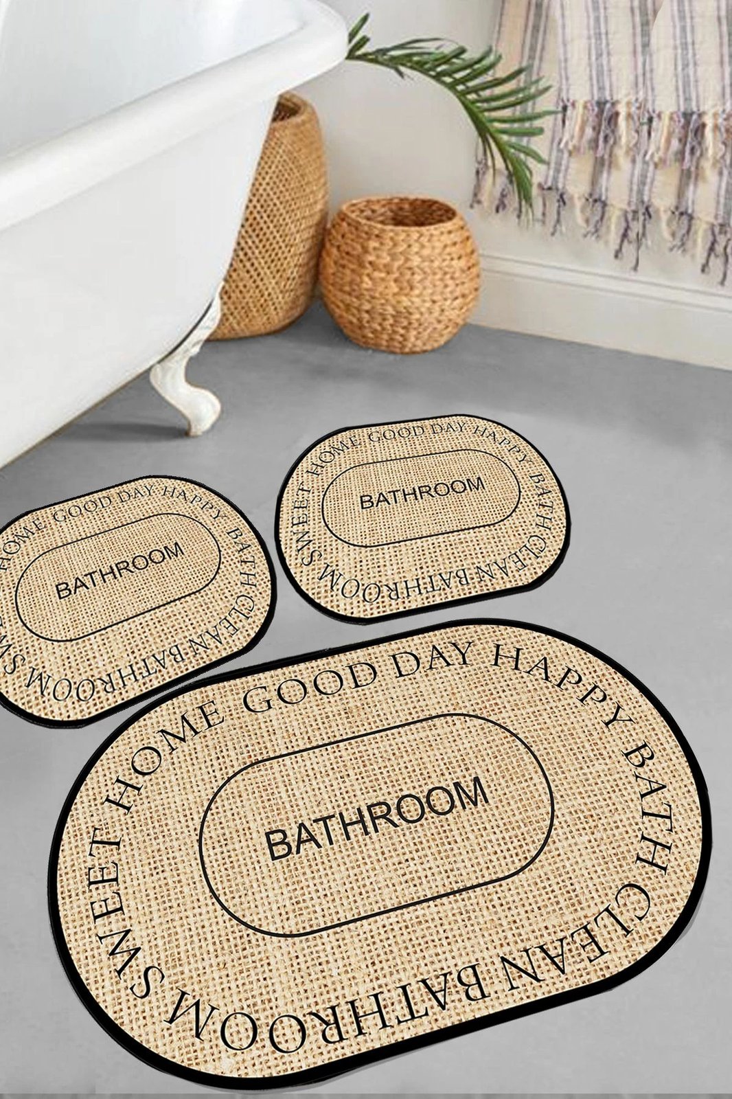 Set tapetash për banjo, 3 copë, Mijölnir, Baindos, bezhë