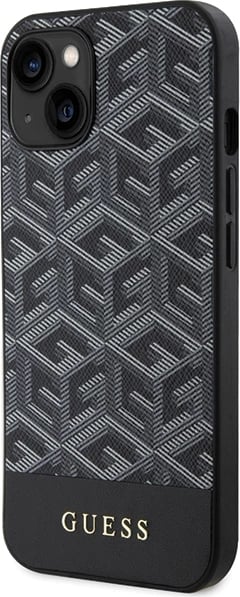 Mbështjellës Guess GCube Stripes MagSafe për iPhone 15 / 14 / 13, i zi Mbështjellës Guess GCube Stripes MagSafe për iPhone 15 / 14 / 13, i zi