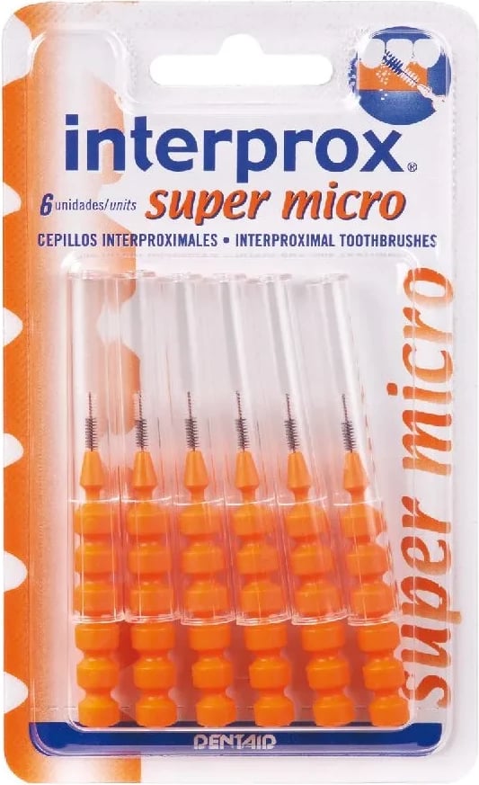 Furça interdentale INTERPROX Supermicro portokalli 6 copë