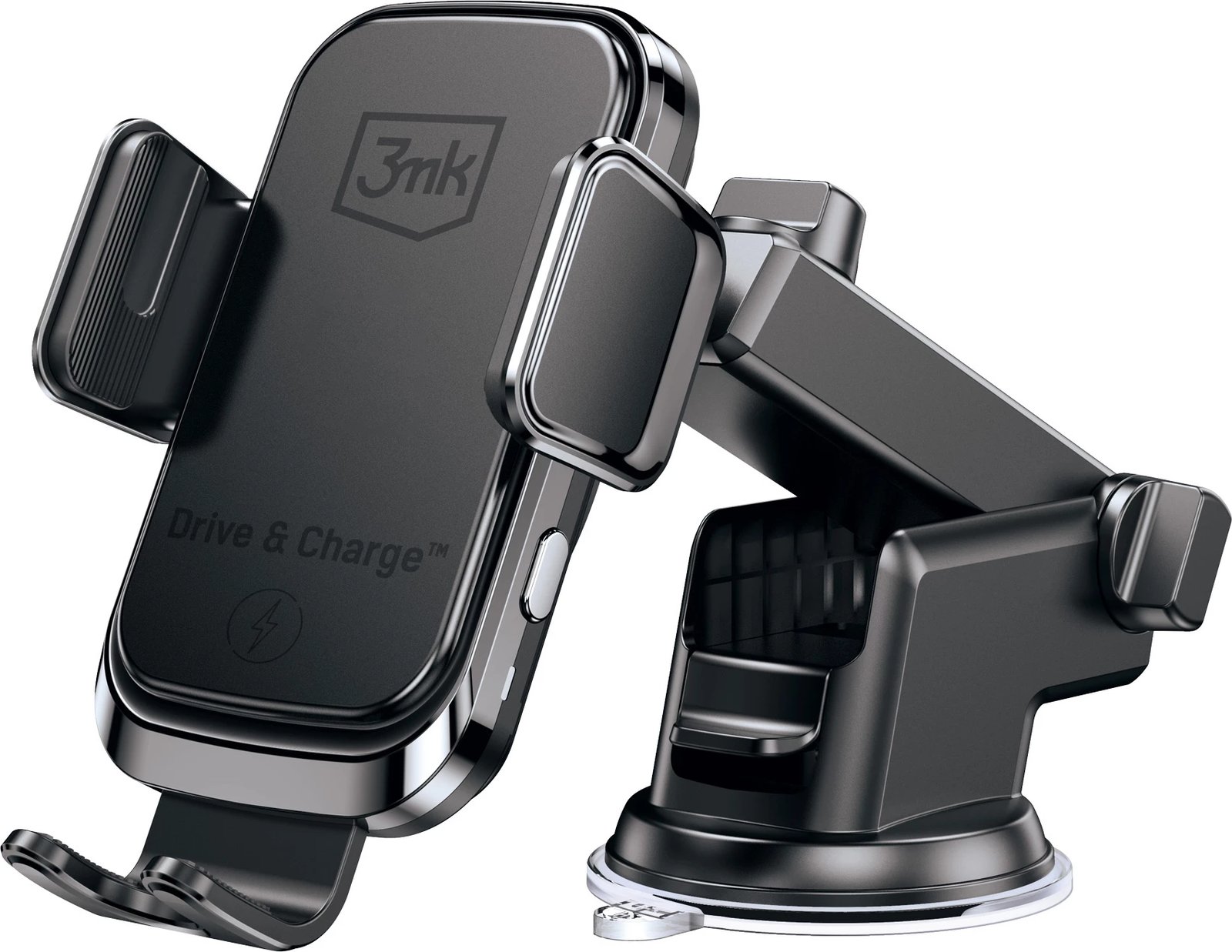 Mbështjellës veture me karikim wireless 3mk Drive & Charge, 15W, i zi
