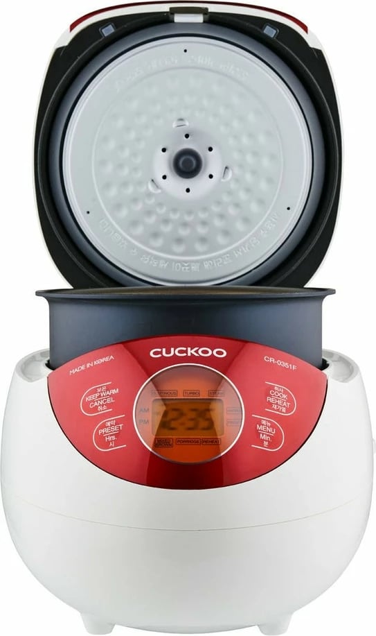 Reiskocher Cuckoo CR-0351F, 0.54L, ekran LCD, kuqe/bardhë