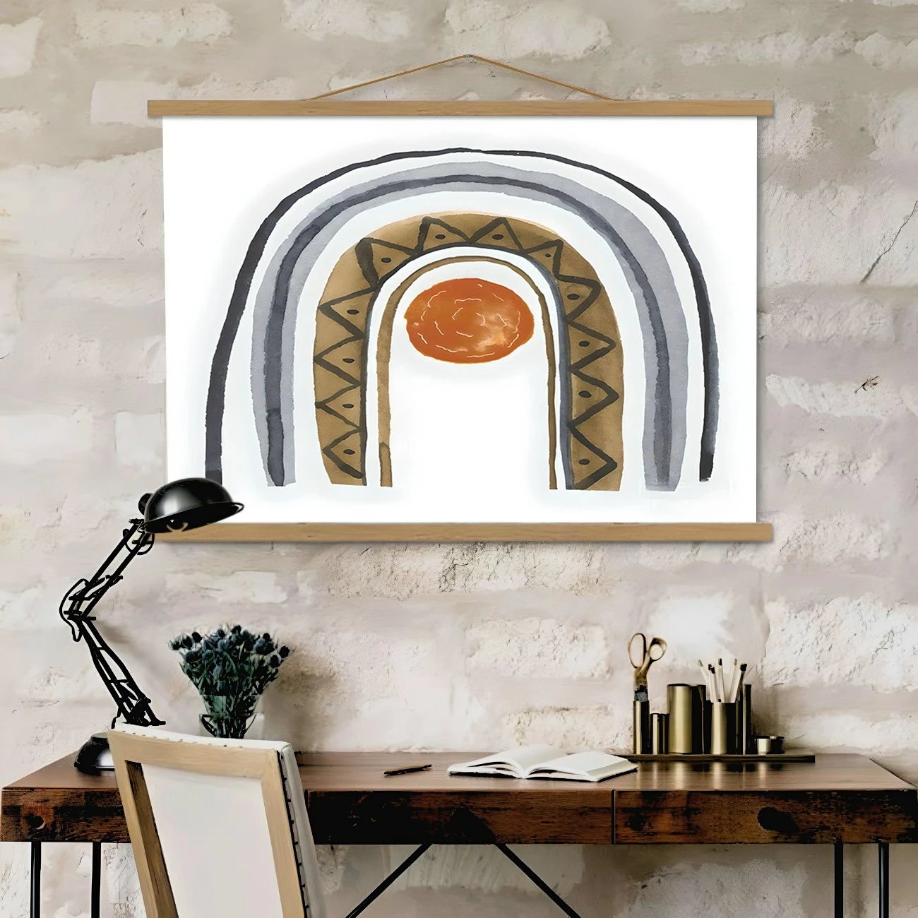 Pikturë dekorative me kornizë, shumëngjyrëshe, Wallity MRG16, 50x70cm