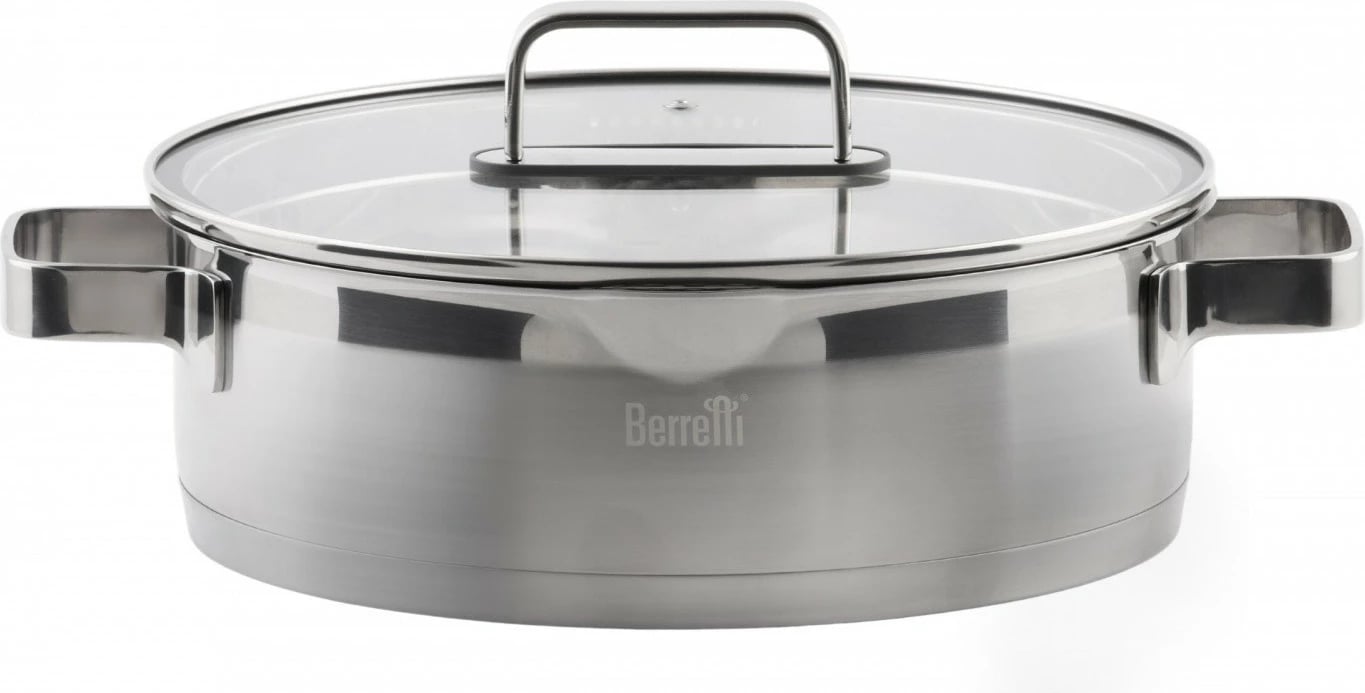 Tenxhere çeliku Berretti Mistral BR-7351, 4.5 L, 26 cm, me kapak, Steel