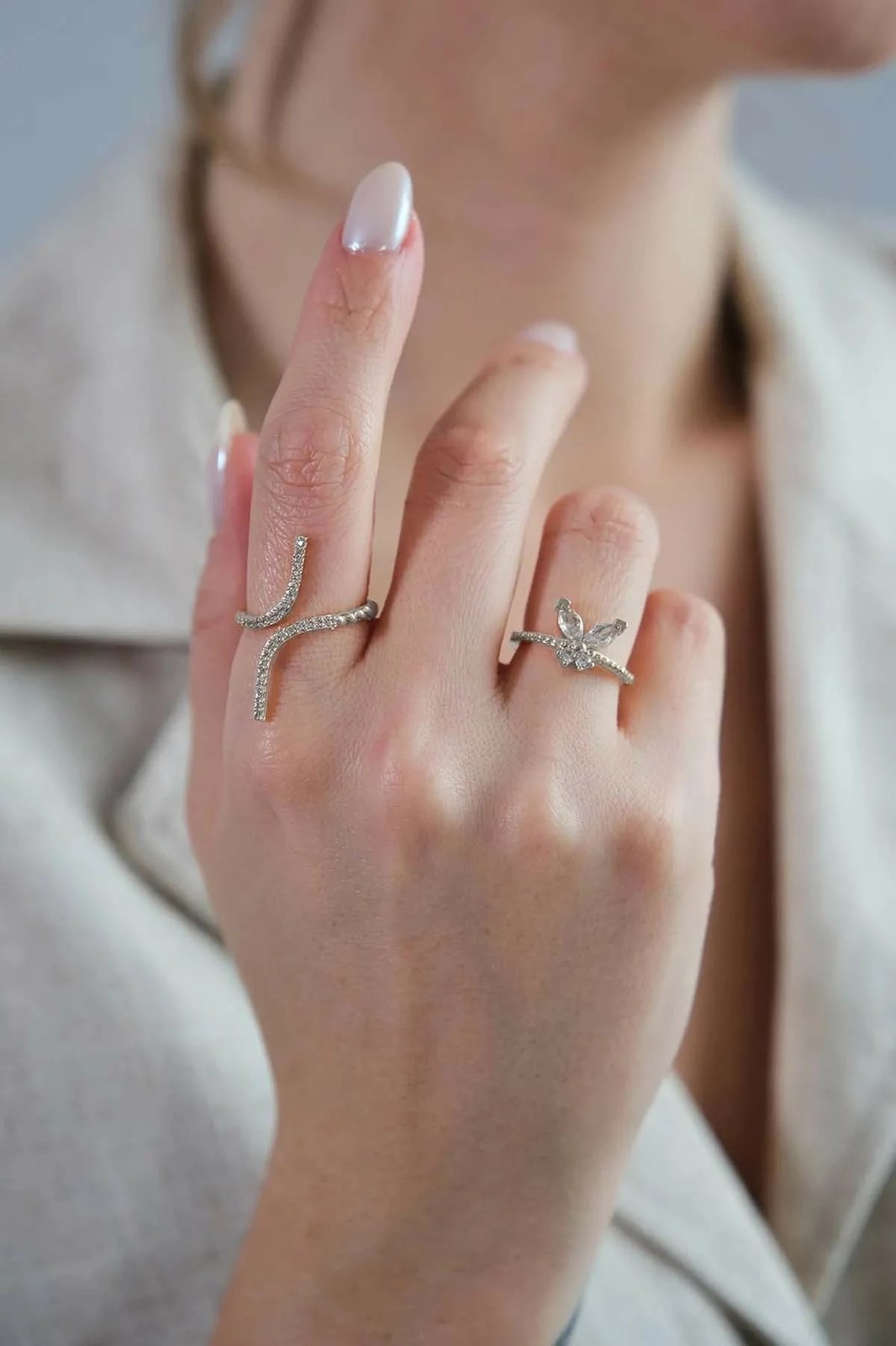 Unazë Jumeon, Gms-2Zrfklb, ngjyrë argjendi, e rregullueshme