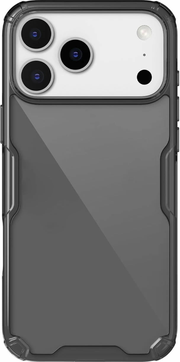 Mbështjellës Nillkin Nature TPU Pro për iPhone 17 Pro Max, gjysmë-transparent, zi