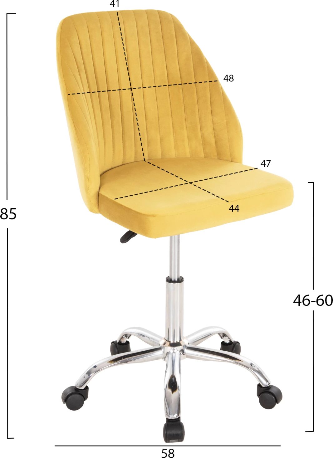 Karrige për zyre HOLLIS FH9008.05, e verdhë