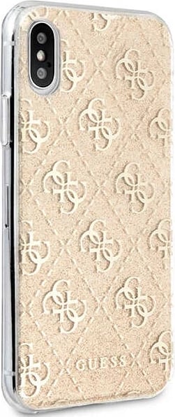 Mbështjellës Guess 4G Glitter për iPhone X/Xs, Ari