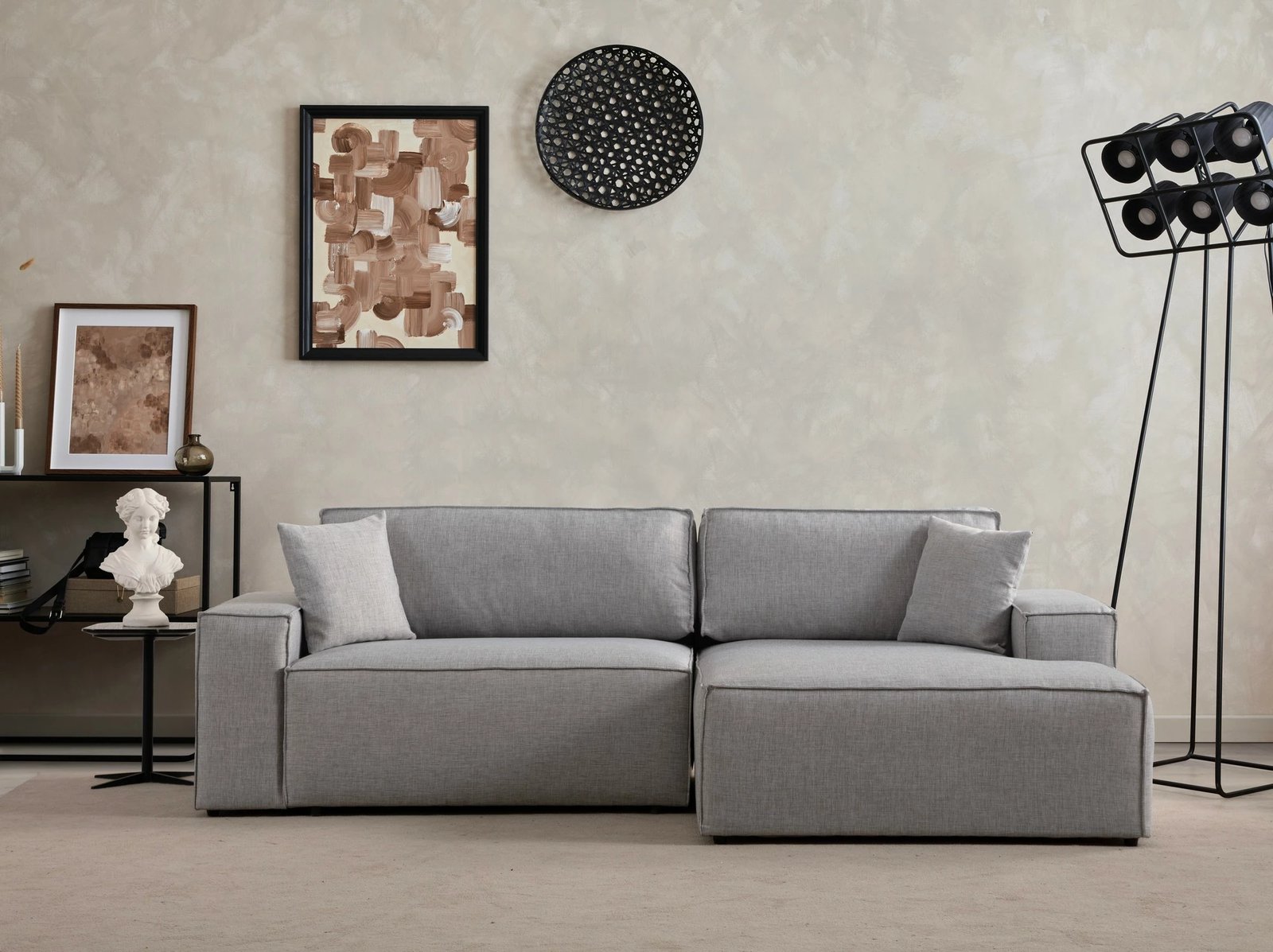 Kënd-sofë krevate Atelier del Sofa, Pırlo kënd i djathtë, gri e çelët Kënd-sofë krevate Atelier del Sofa, Pırlo kënd i djathtë, gri e çelët