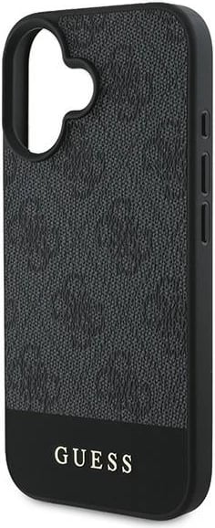Mbështjellës Guess 4G Bottom Stripe për iPhone 16 Plus 6.7", Gri Mbështjellës Guess 4G Bottom Stripe për iPhone 16 Plus 6.7", Gri