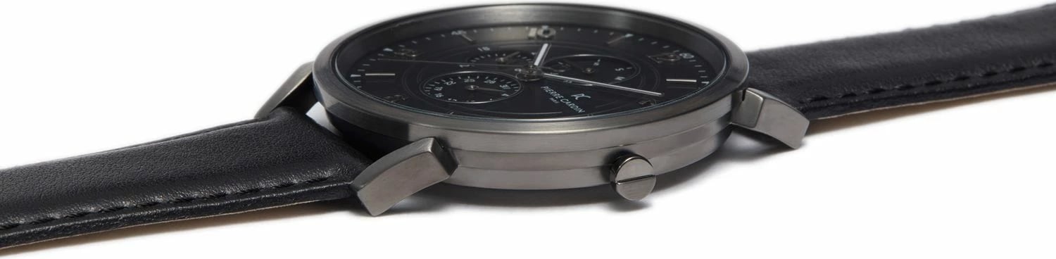 Orë dore për meshkuj Pierre Cardin, e zezë/argjend