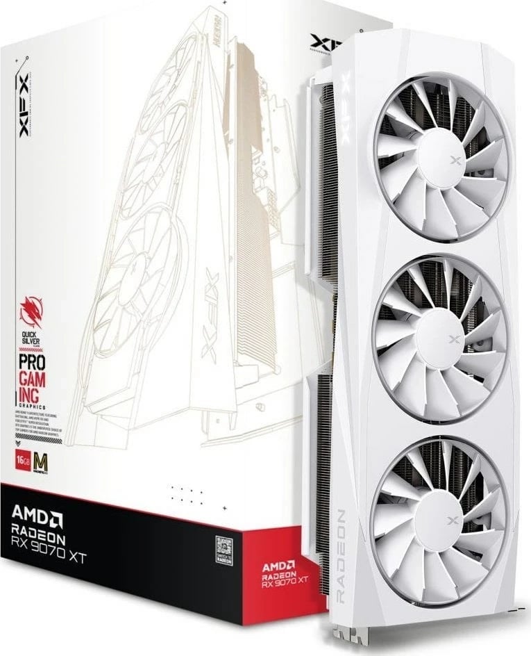 Kartelë grafike XFX Swift RX 9070, 16 GB, e bardhë