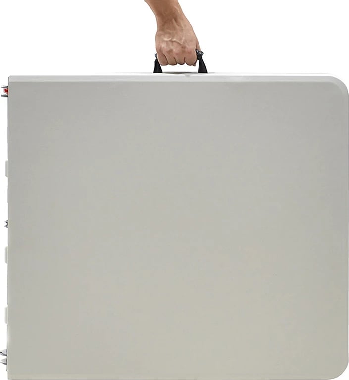 Tavolinë palosëse Rodeo, valixhe, e bardhë, 240x76x74cm