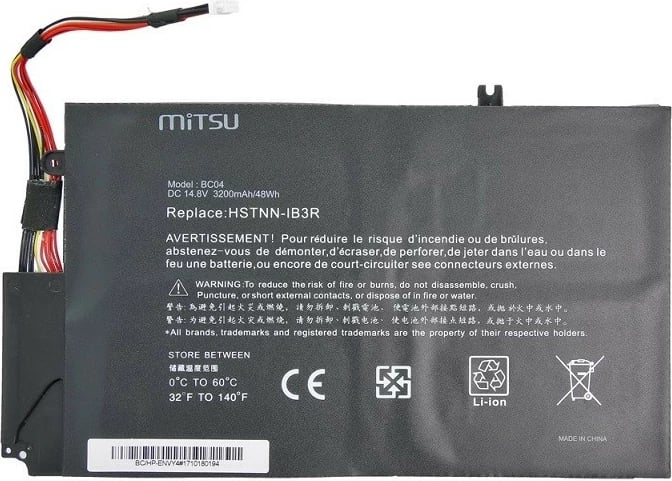 Bateri laptop Mitsu për HP Envy 4, 3500 mAh, 14.8V, Li-poly