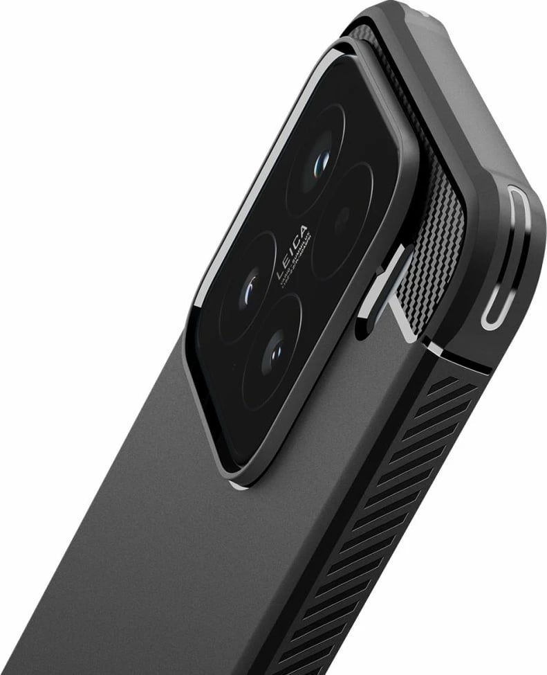 Mbështjellës Spigen Rugged Armor për Xiaomi 15, i zi mat