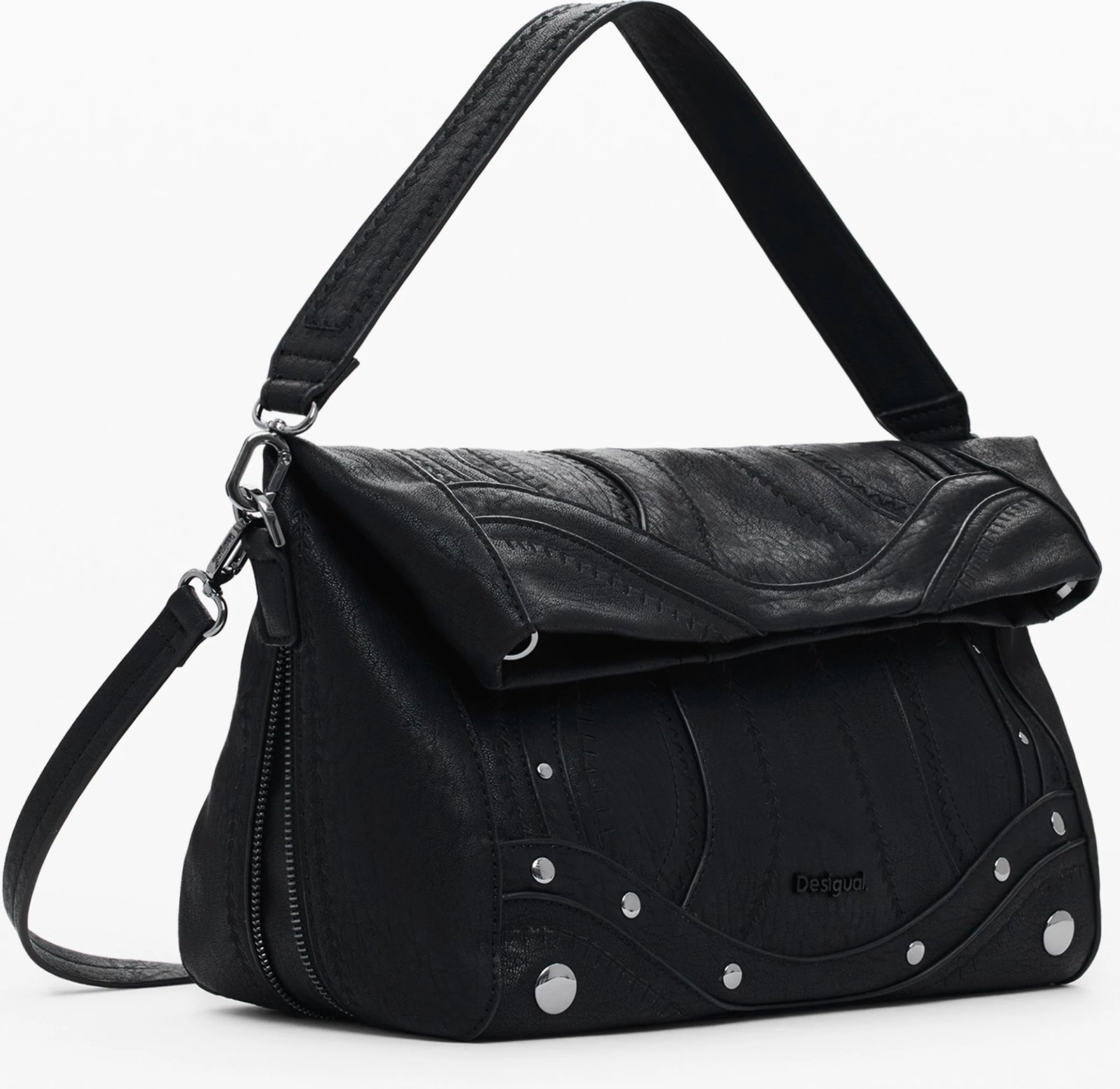 Çantë femra Desigual Embro Patch Lovert, e zezë