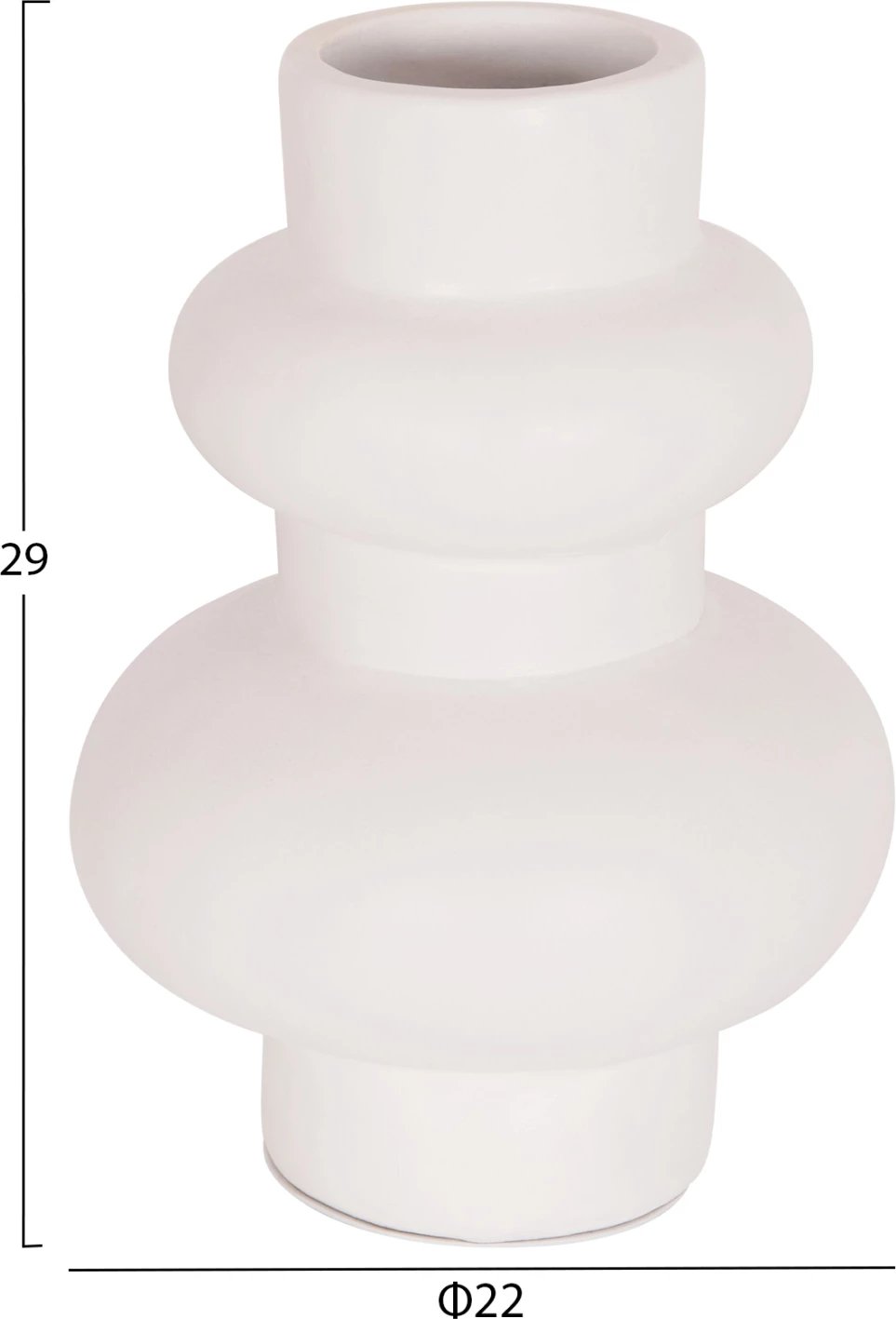 Vazo dekorative tavoline LEMA, terrakotë e bardhë, FH4664.02M, 22x29cm Vazo dekorative tavoline LEMA, terrakotë e bardhë, FH4664.02M, 22x29cm