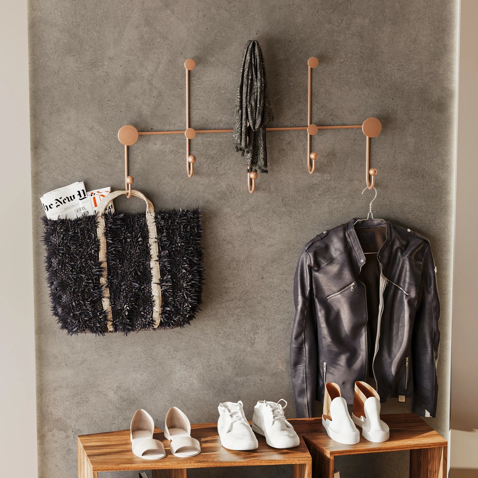 Varëse muri metalike, ngjyrë bakri, Wallity Iyon-C