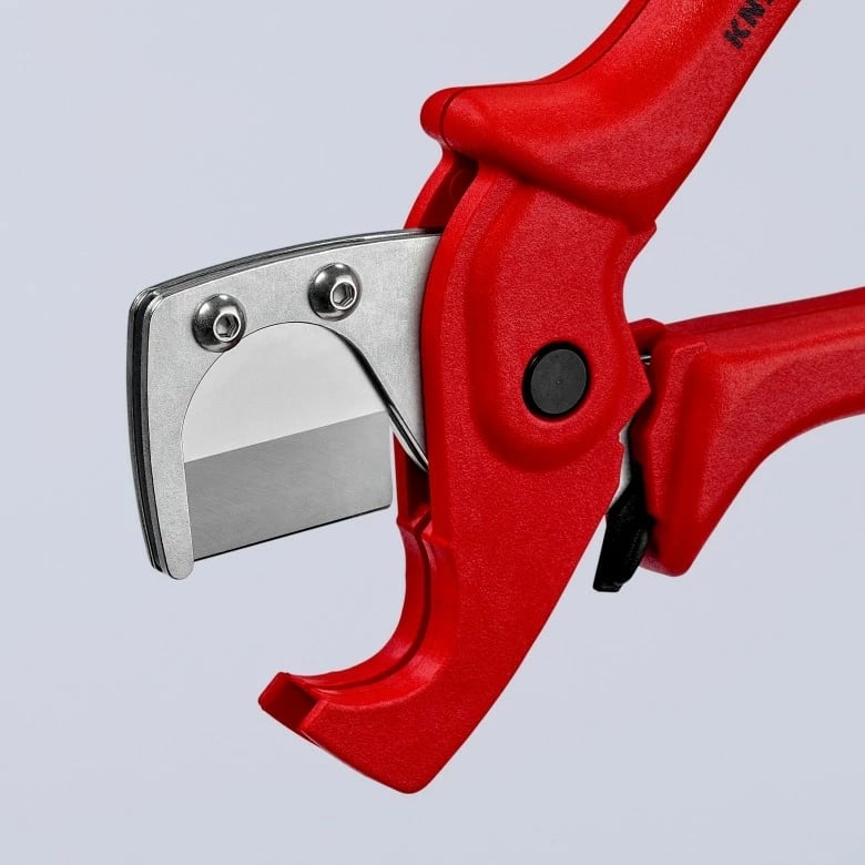 Prerës tubash Knipex 90 25 185, plastikë/çelik, 185mm, e kuqe