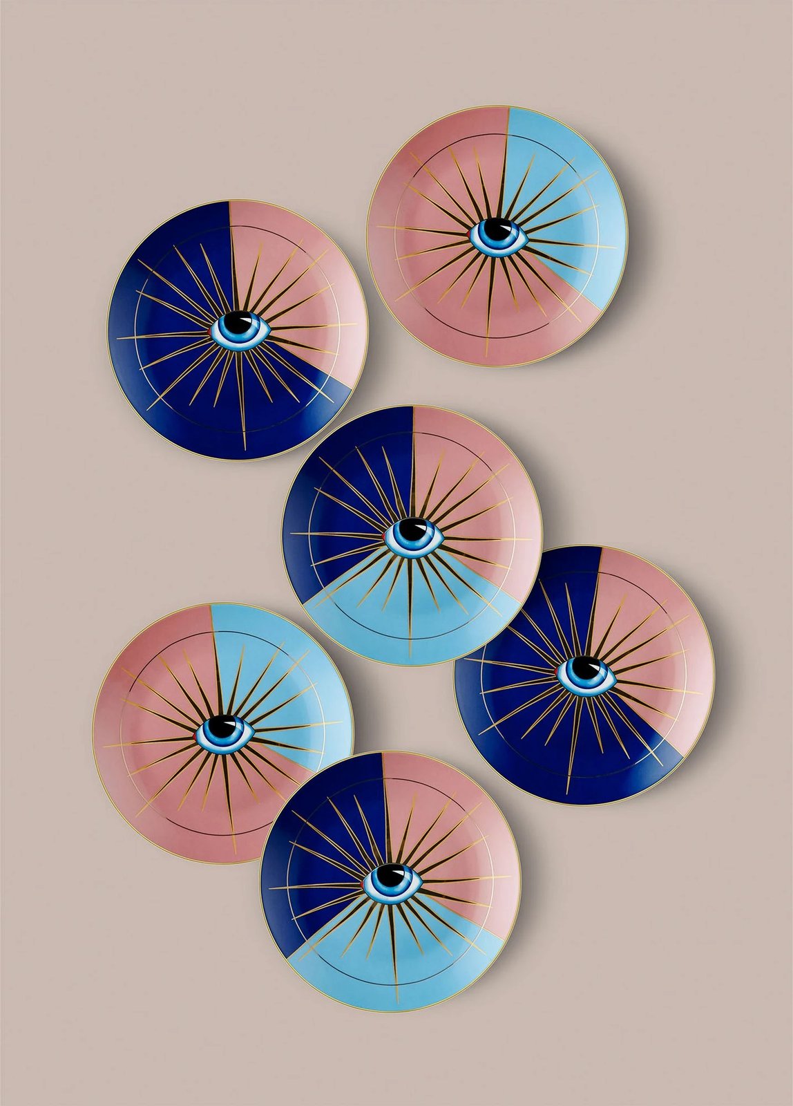 Set pjatash ëmbëlsirash (6 copë), Hermia, DNR0081