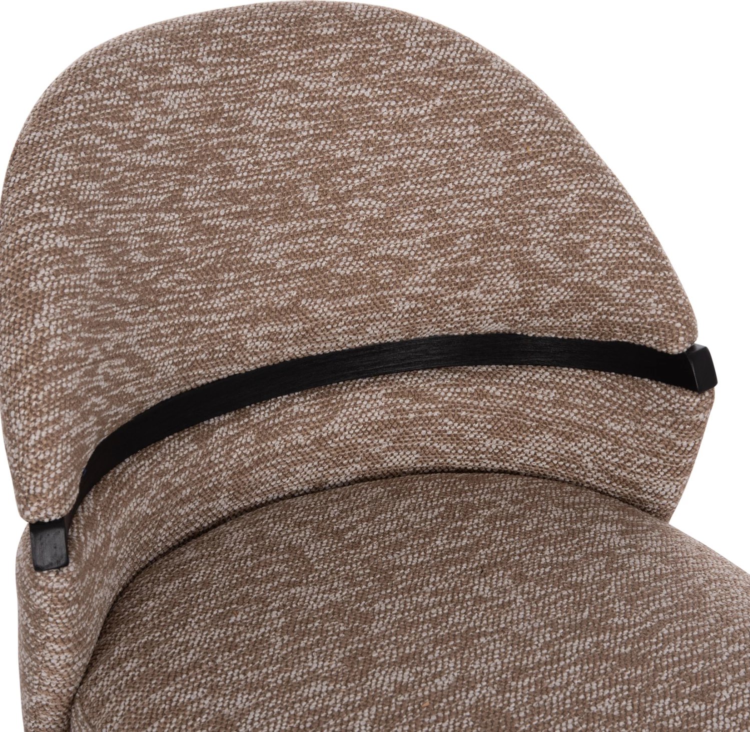 Karrige ngrënieje Dekker, dru i zi, stof kafe, FH18249.03, 50x60x80cm