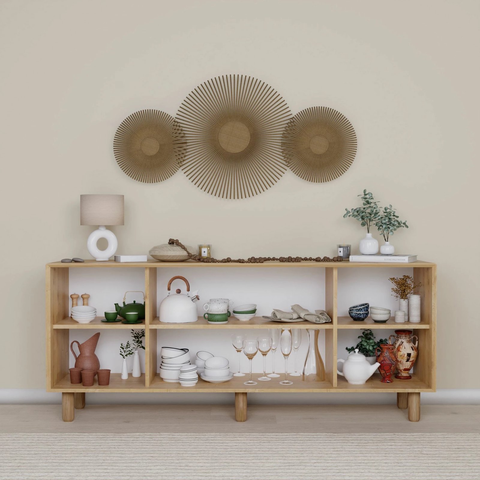 Konsolë Skye Decor, stil bohemian, ngjyrë arre, 1600-151