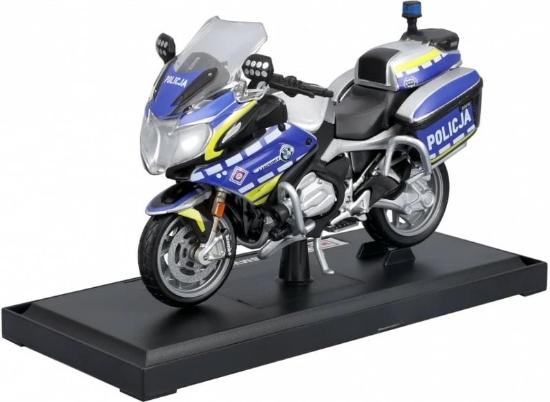 Model motoçiklete metalike Maisto Poland Police 1:18, zi/blu/argjend