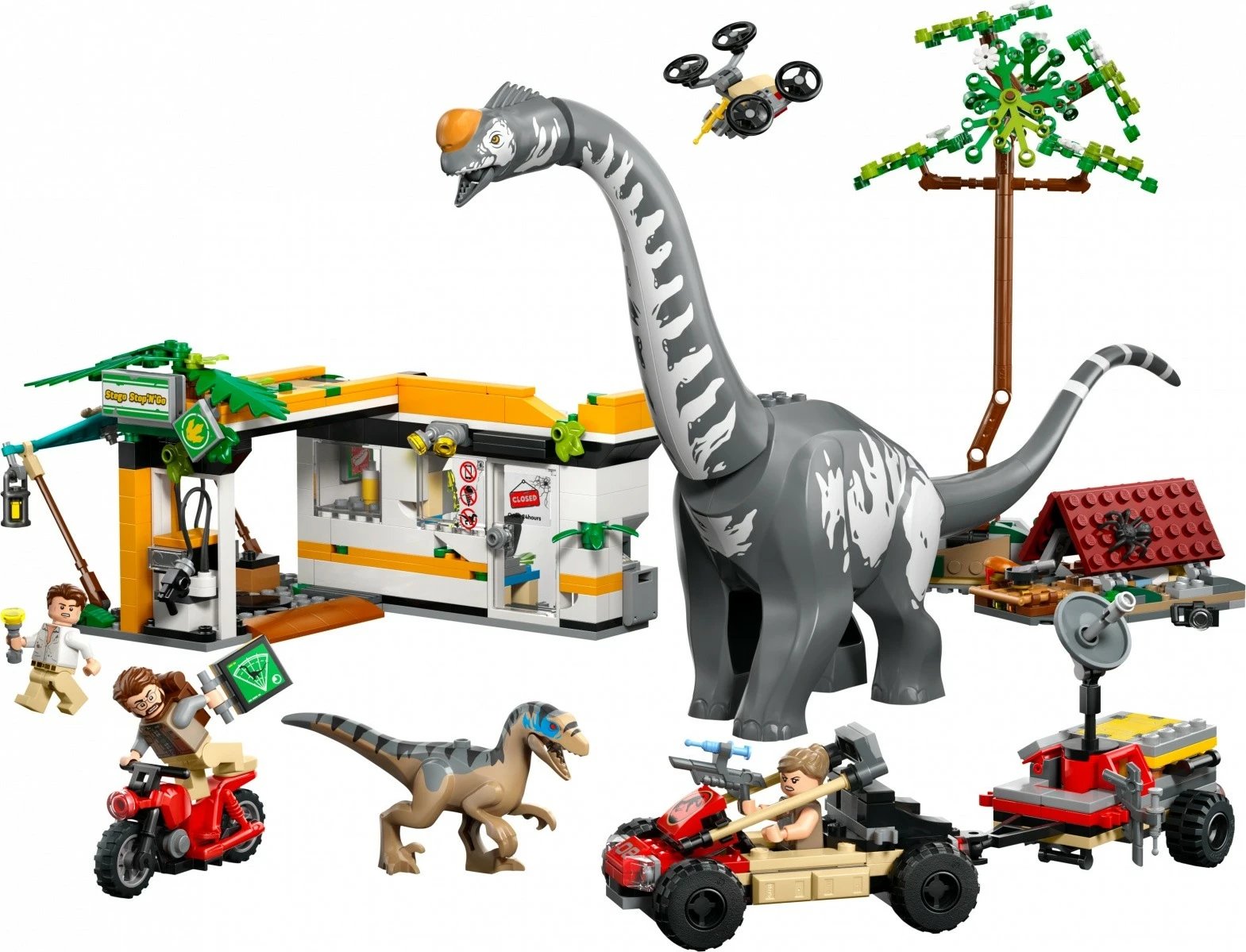 Set LEGO Jurassic World 76973, On the Trail of T. rex and Raptor, 582 pjesë