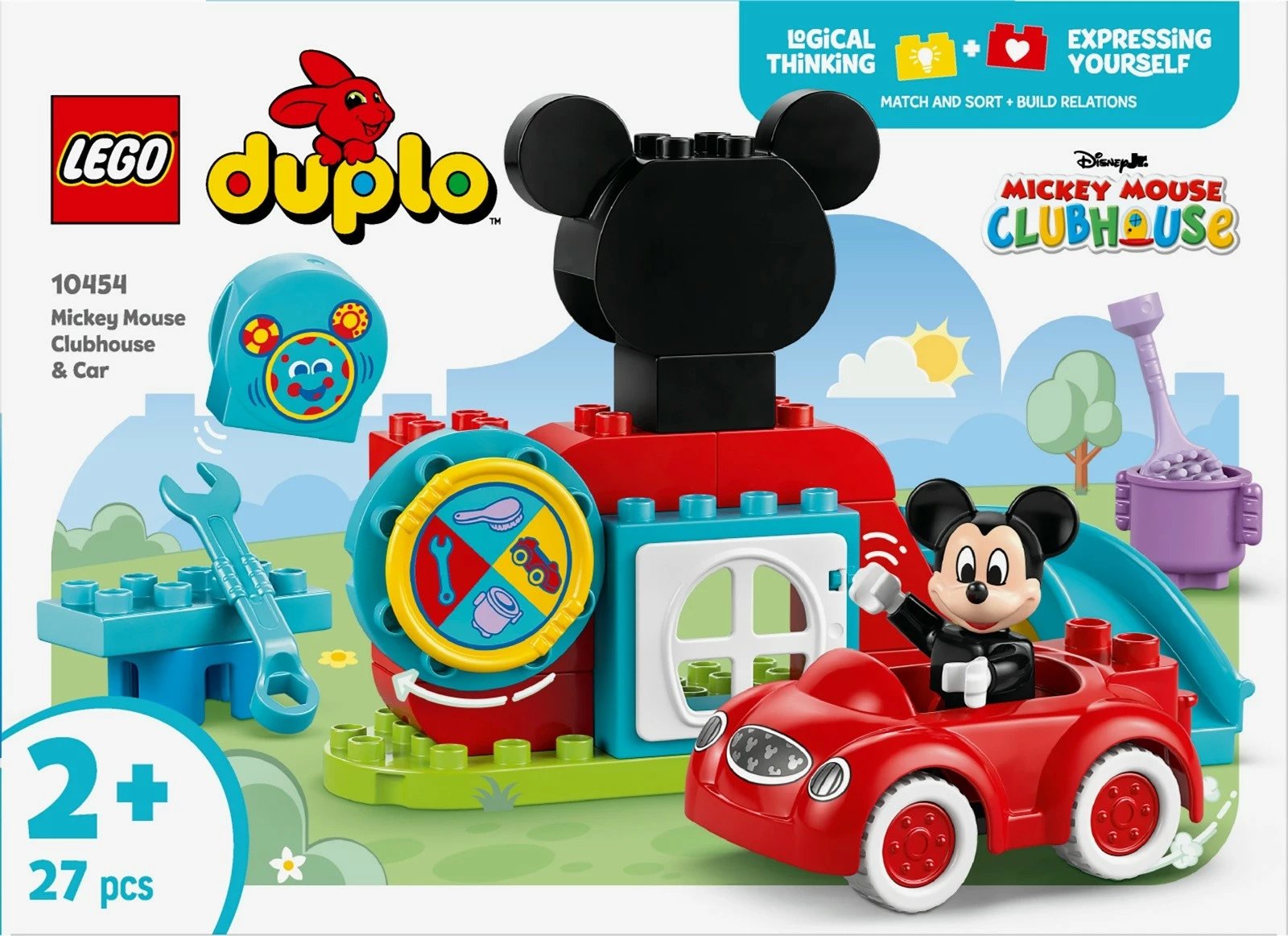 Set lodrash LEGO DUPLO Mickey Mouse Clubhouse & Car 10454, 27 pjesë, për fëmijë, Plastikë Set lodrash LEGO DUPLO Mickey Mouse Clubhouse & Car 10454, 27 pjesë, për fëmijë, Plastikë