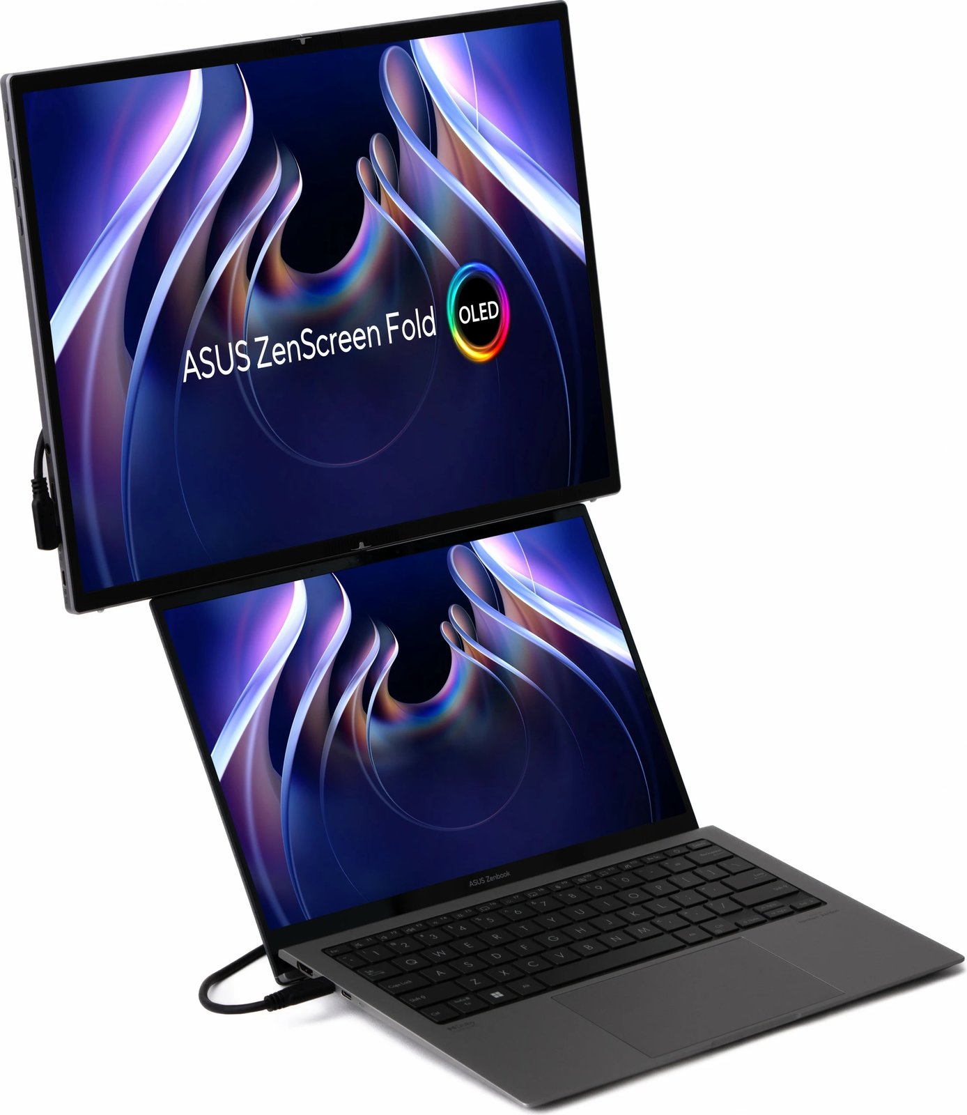 Monitor portativ ASUS ZenScreen Fold OLED MQ17QH, 17.3", Quad HD, OLED, Argjendtë