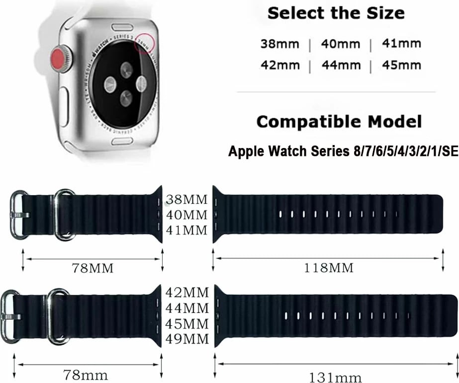 Rrip per ore Bandora SL1007 38/40mm (Gjelbërt, 38/40mm) Rrip per ore Bandora SL1007 38/40mm (Gjelbërt, 38/40mm)
