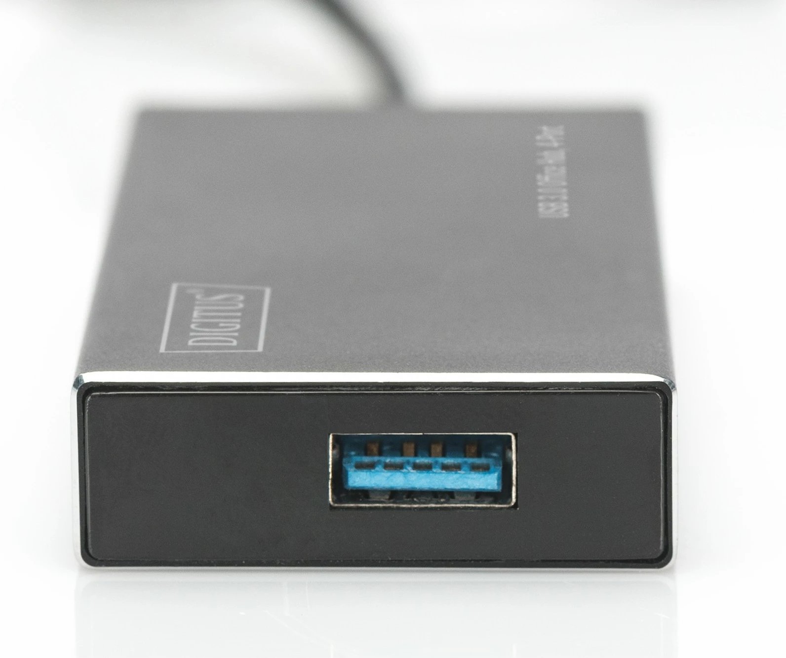 Hub USB Digitus 3.0, 4-Port, 5000 Mbit/s, Alumini, 1.2 m, Zi