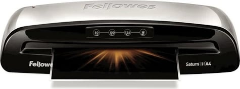 Laminator i ftohtë Fellowes Saturn 3i, A4, 23.5 cm, 125 µm, i zi dhe argjendtë