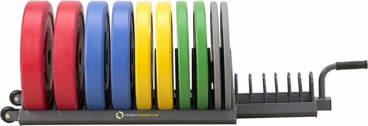 Karrocë peshash HMS për palestër, ngjyrë çeliku