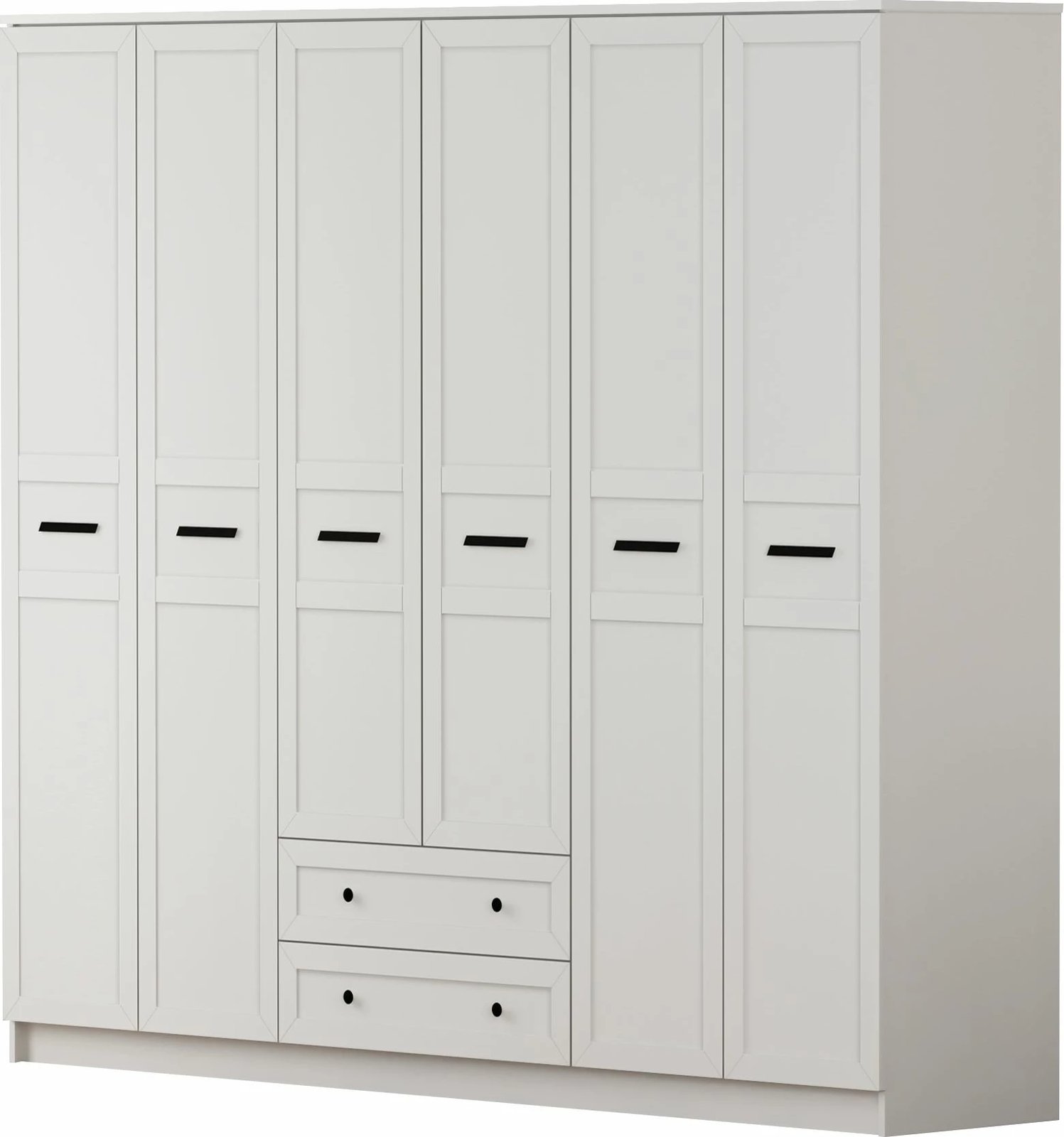 Dollap garderobe, ngjyrë e bardhë mat, Skye Decor, RB-168-01-006