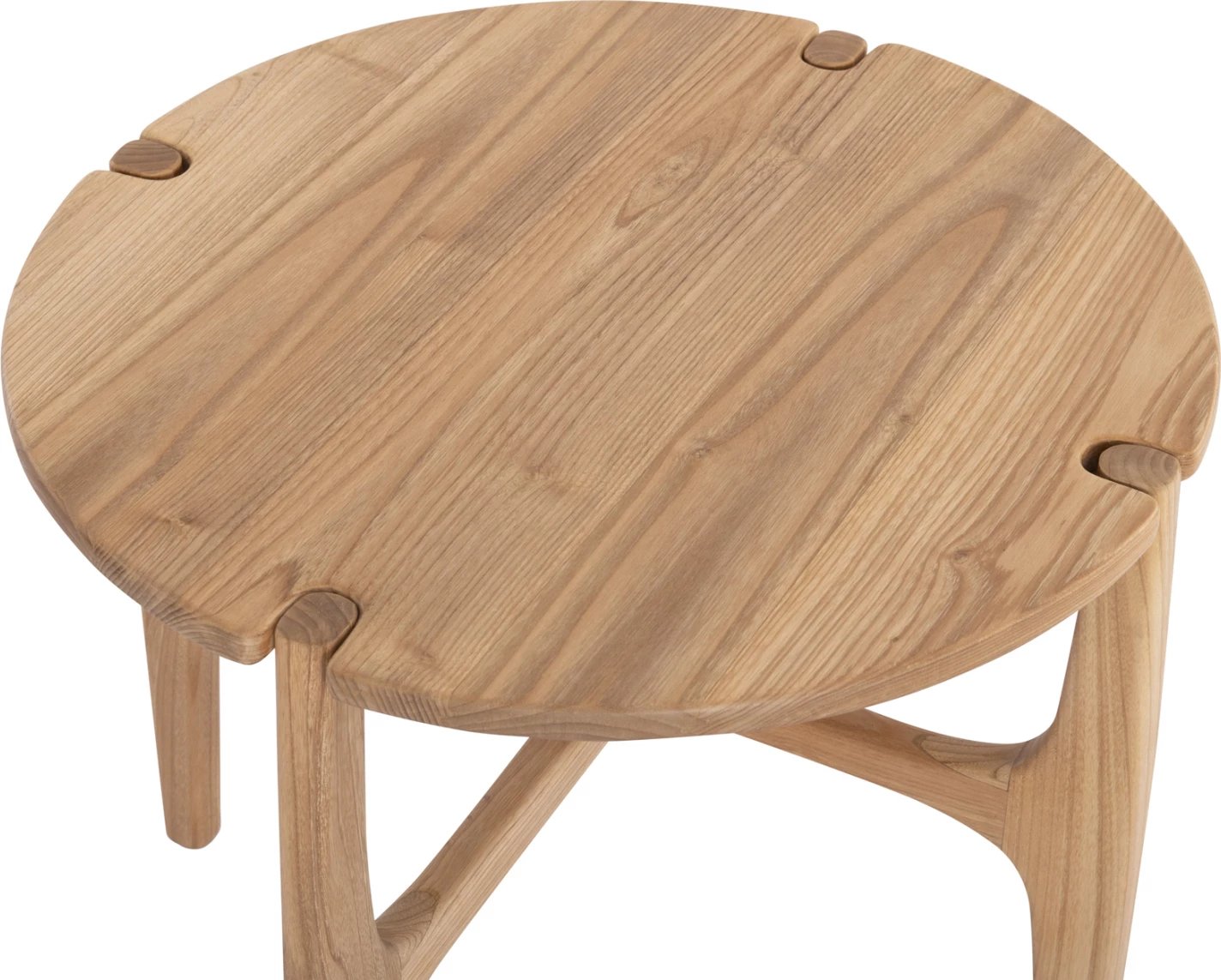 Tavolinë anësore e rrumbullakët KATAL FH9932 dru Sungkai ngjyrë natyrale Φ59,5x50,5Hcm