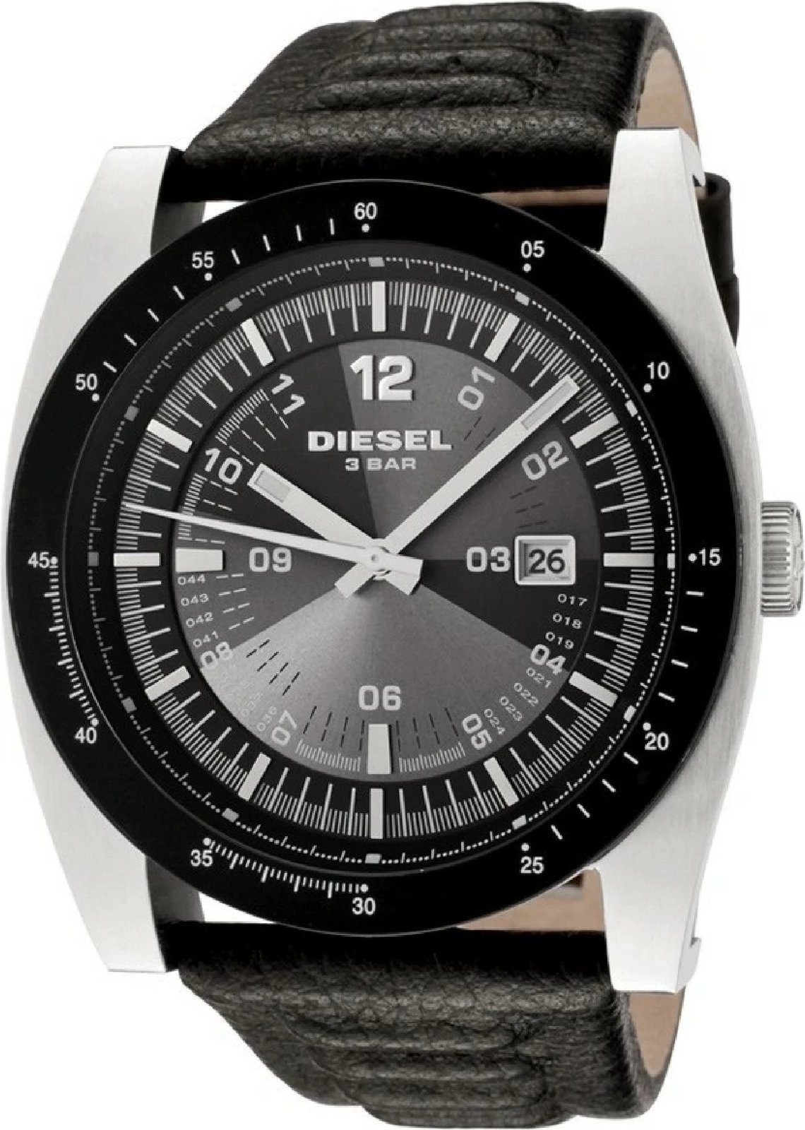 Orë dore për meshkuj Diesel DZ1256, 47 mm, e zezë