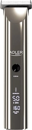 Makinë qethëse, Adler AD 2834, LCD, 2000 mAh, 5 shpejtësi, IPX6, me dhe pa kabllo, 4 krehrat 3-12 mm, argjendtë