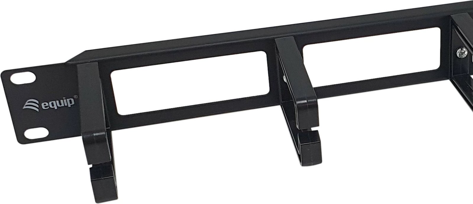 Panel menaxhimi kabllosh Equip 19" rack mount, 1U, plastikë/çelik, zi